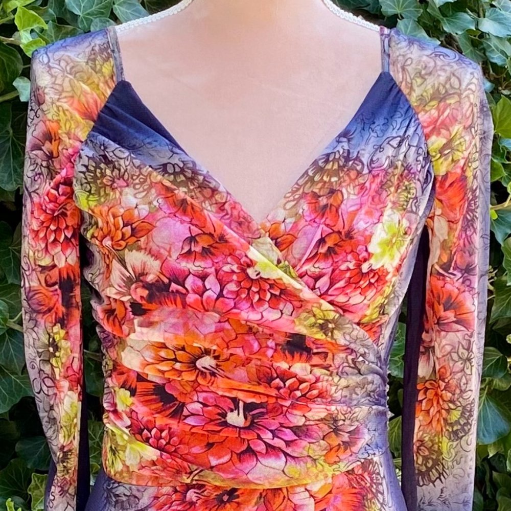 NWT  FUZZI Floral Midi Bodycon Sheath Dress